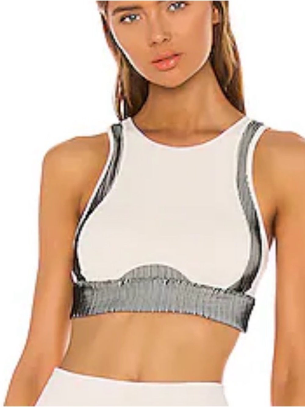 Alo Yoga Electric Sports Bra in Bone
